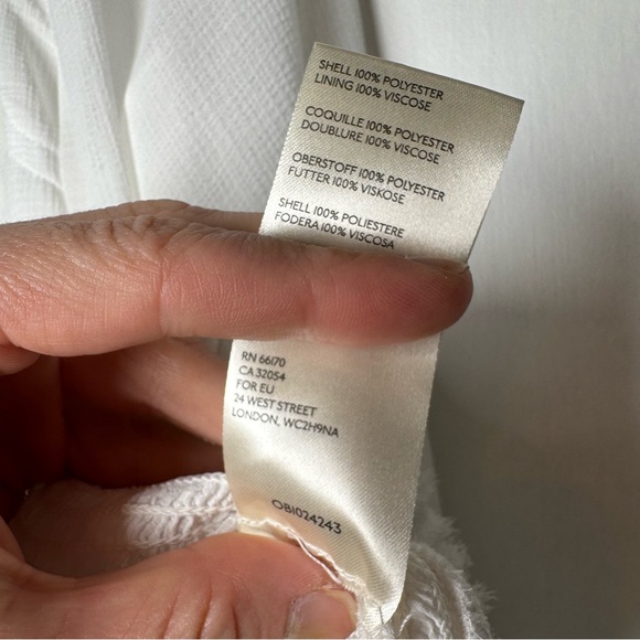 Free People Solid Lolita Coastal Boho Blouse White Size Large - Picture 15 of 16